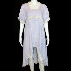 Dress To Kill Jane Mohr OS Lagenlook Art Cottagecore High Low Babydoll SM/MED